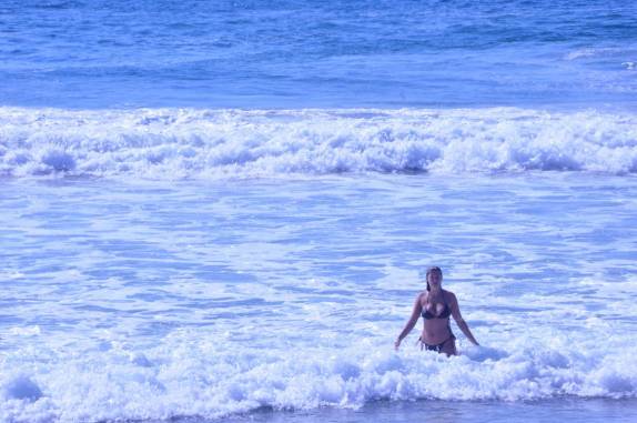 Megulho no delicioso mar de Zipolite, no México